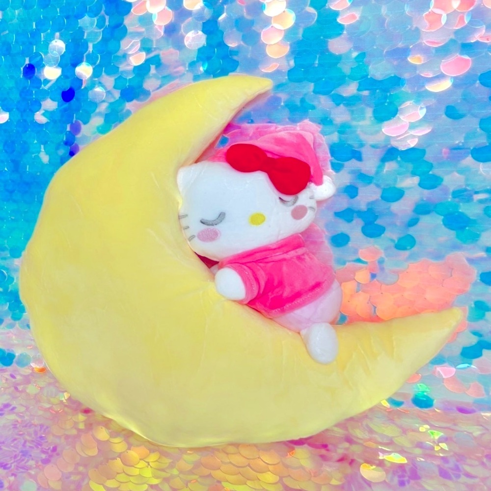 Hello Kitty Pajamas Moon Pillow Plush